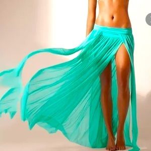 Skirt -Slit sides Sea Foam Green